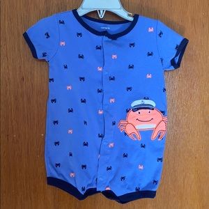 carter's 9M Crab Snap-Up Romper